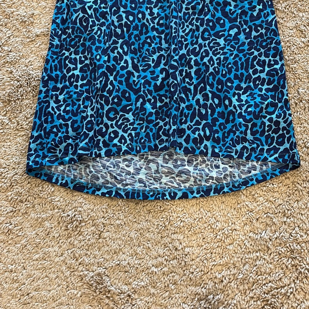 Lilly Pulitzer Blue Leopard Printed Top - Picture 3 of 4